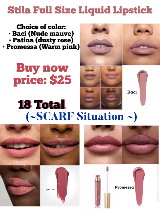 Stila Other - $25 Buy Now Price, Choice of 1 Full Size Stila Liquid Lipstick (Scarf Situation)